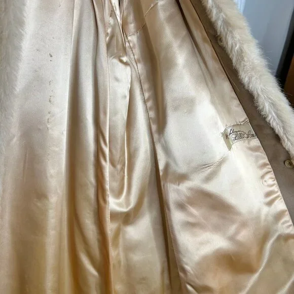 Vtg Adolph Schuman for Lilli Ann Woman’s Coat Light Brown Faux Mink Fur English - Picture 10 of 15